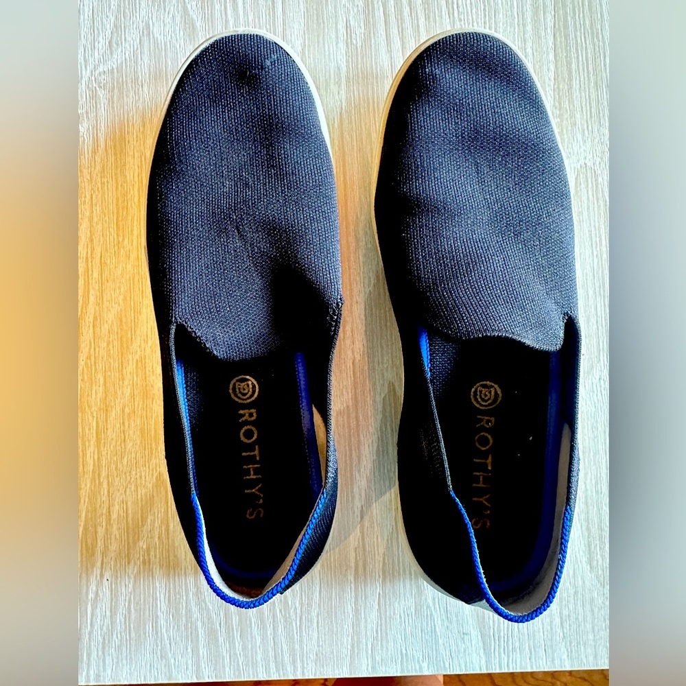 Rothy's Black and Blue Flats